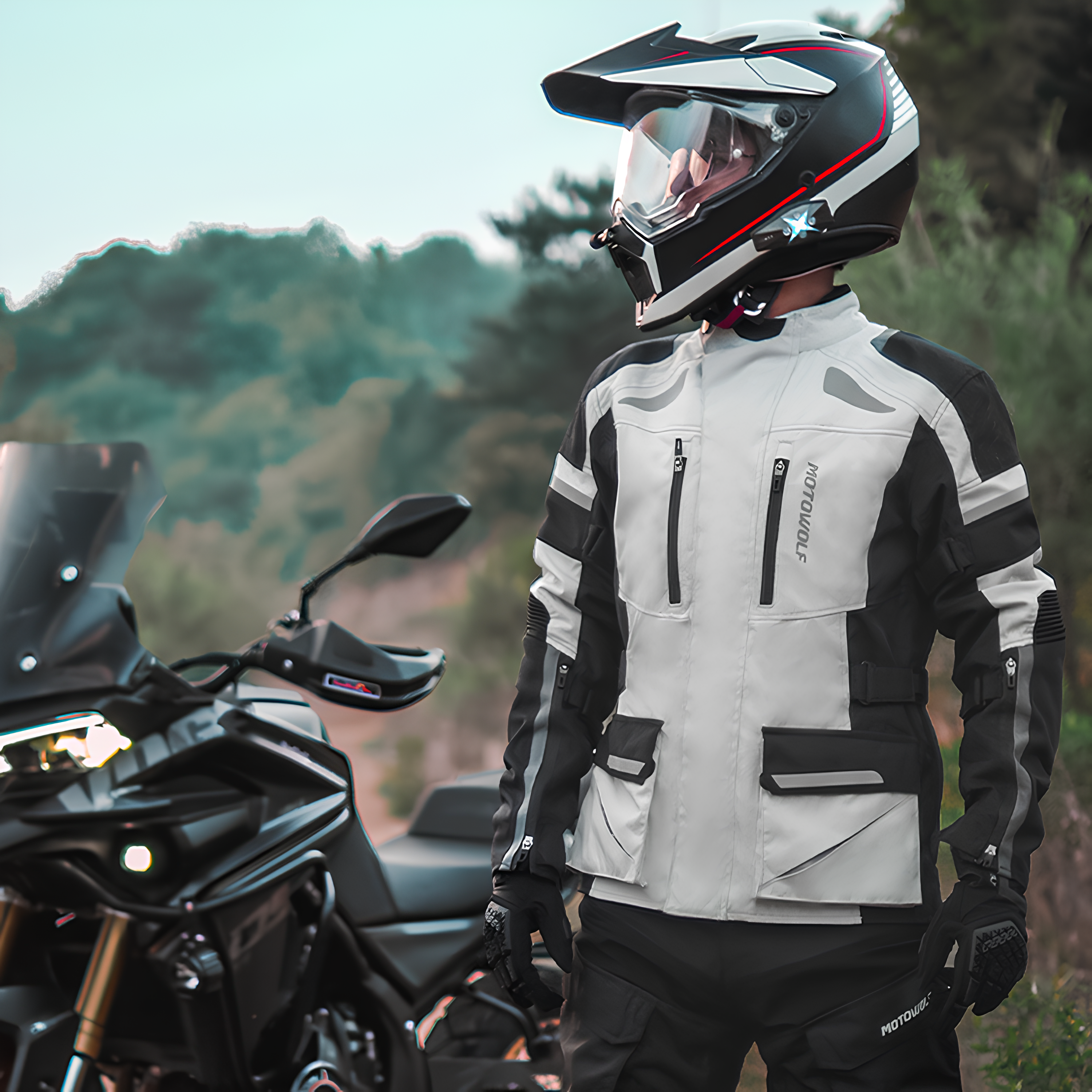 Jaqueta 3 em 1 RiderFlex AllWeather Pro - Motociclista, Impermeável, Térmica e com Proteção