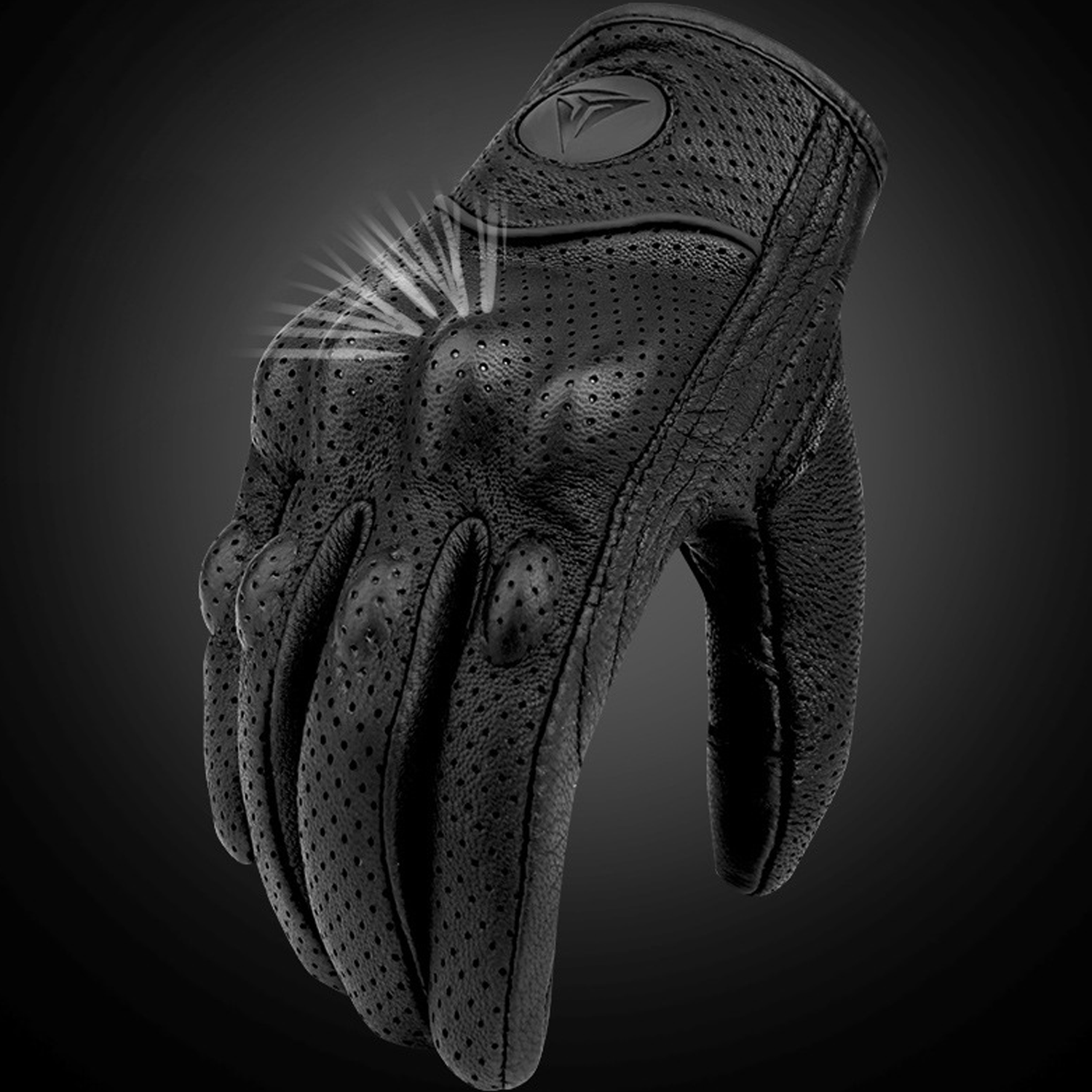 Luva de Couro Velocity 360 Pro Rider