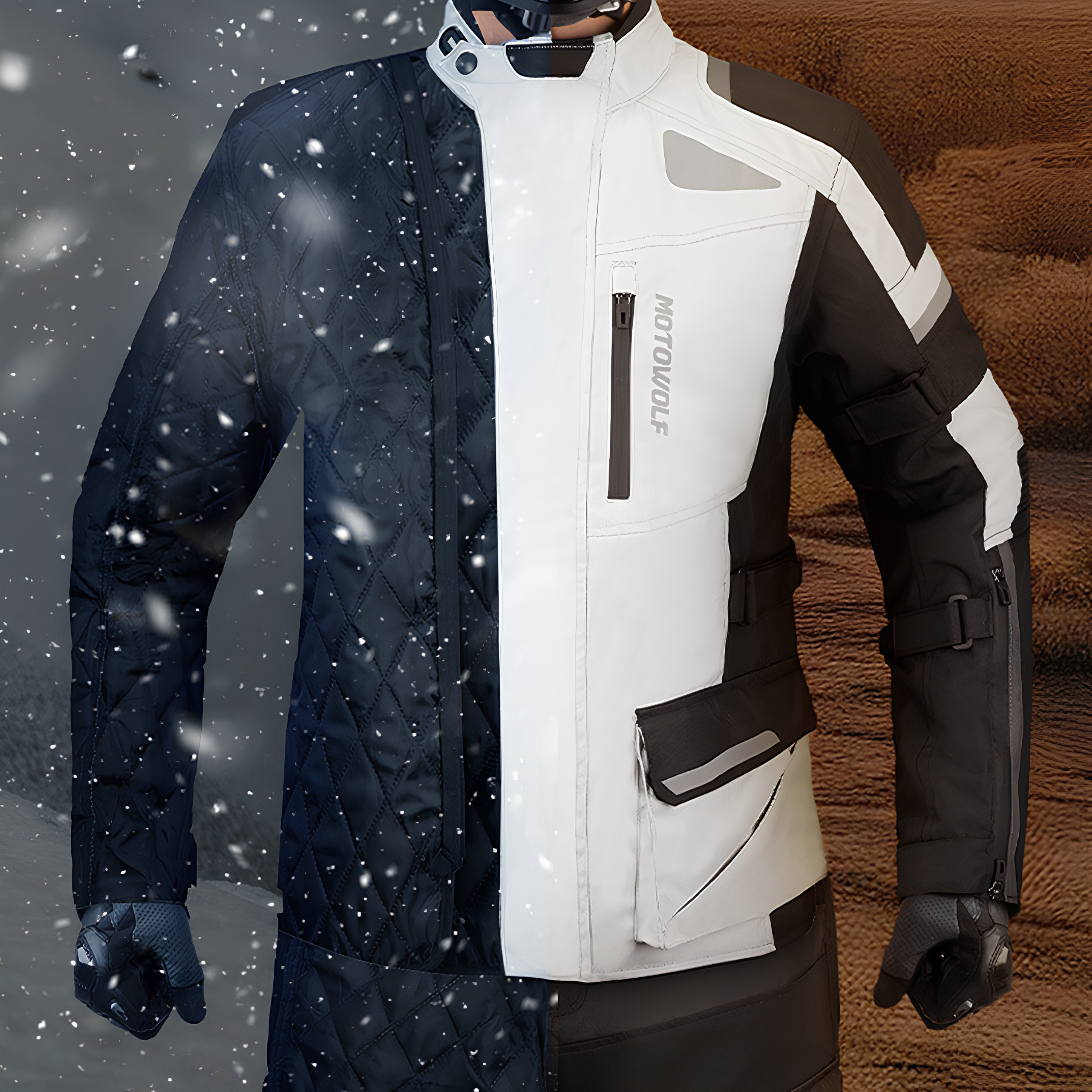 Jaqueta 3 em 1 RiderFlex AllWeather Pro - Motociclista, Impermeável, Térmica e com Proteção