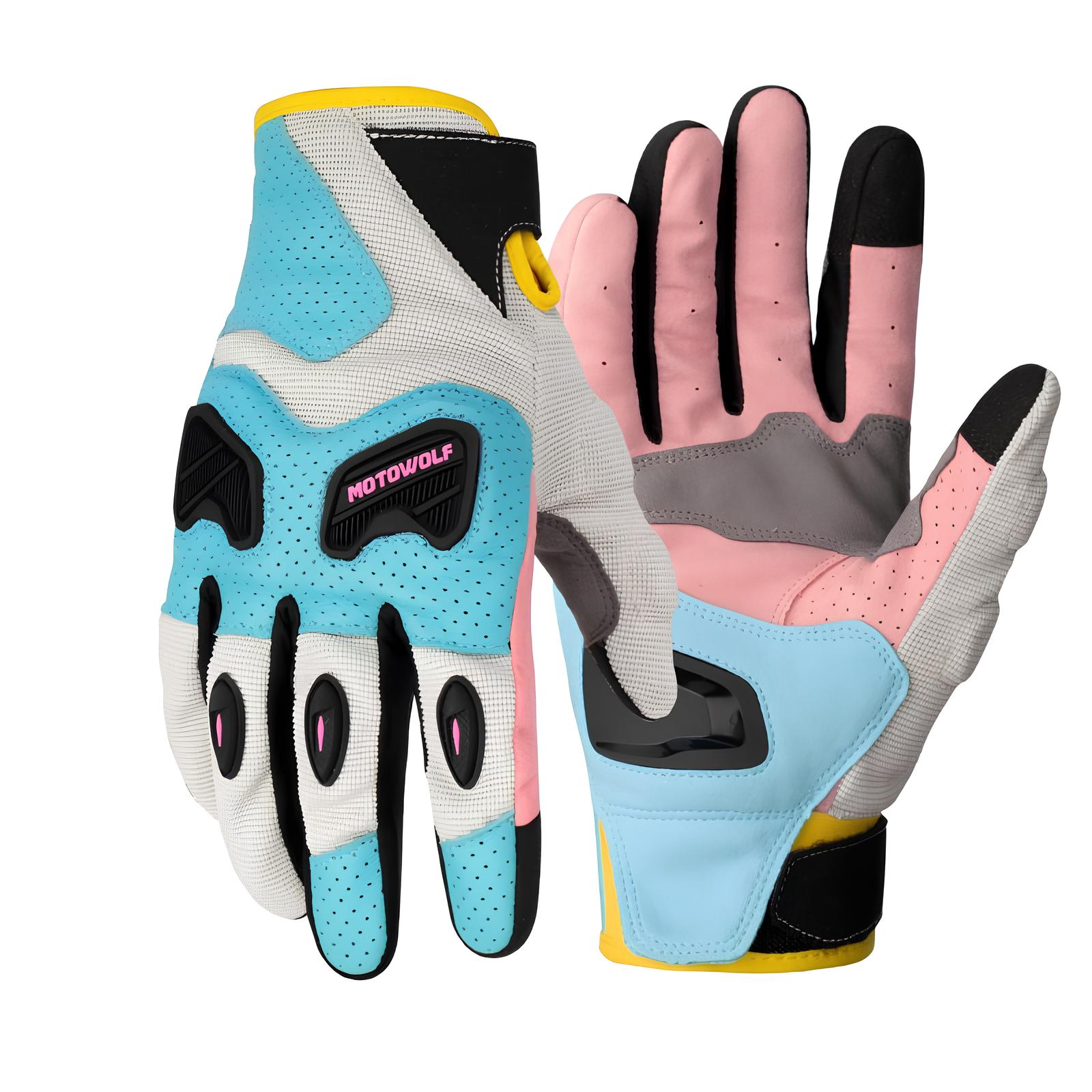 Luva MotoWolf Ride Racing Respirável para Motociclistas